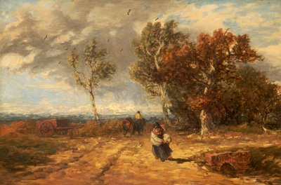 A Road by a Common: Windy Day by David Cox